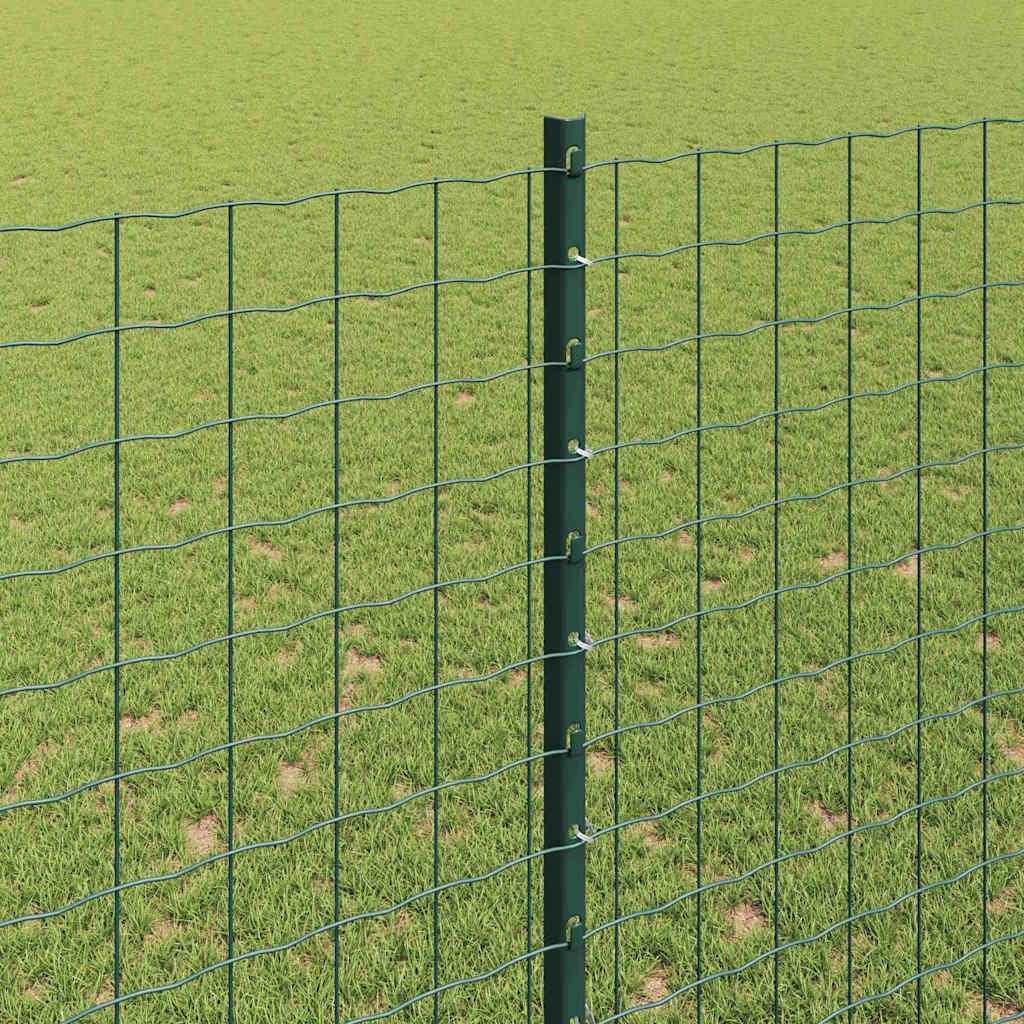 Postes para valla de hormigón, 44 unidades, color verde, 200 cm | Acero resistente, diseño cilíndrico, fácil de montar en parejas, para jardín y terraza