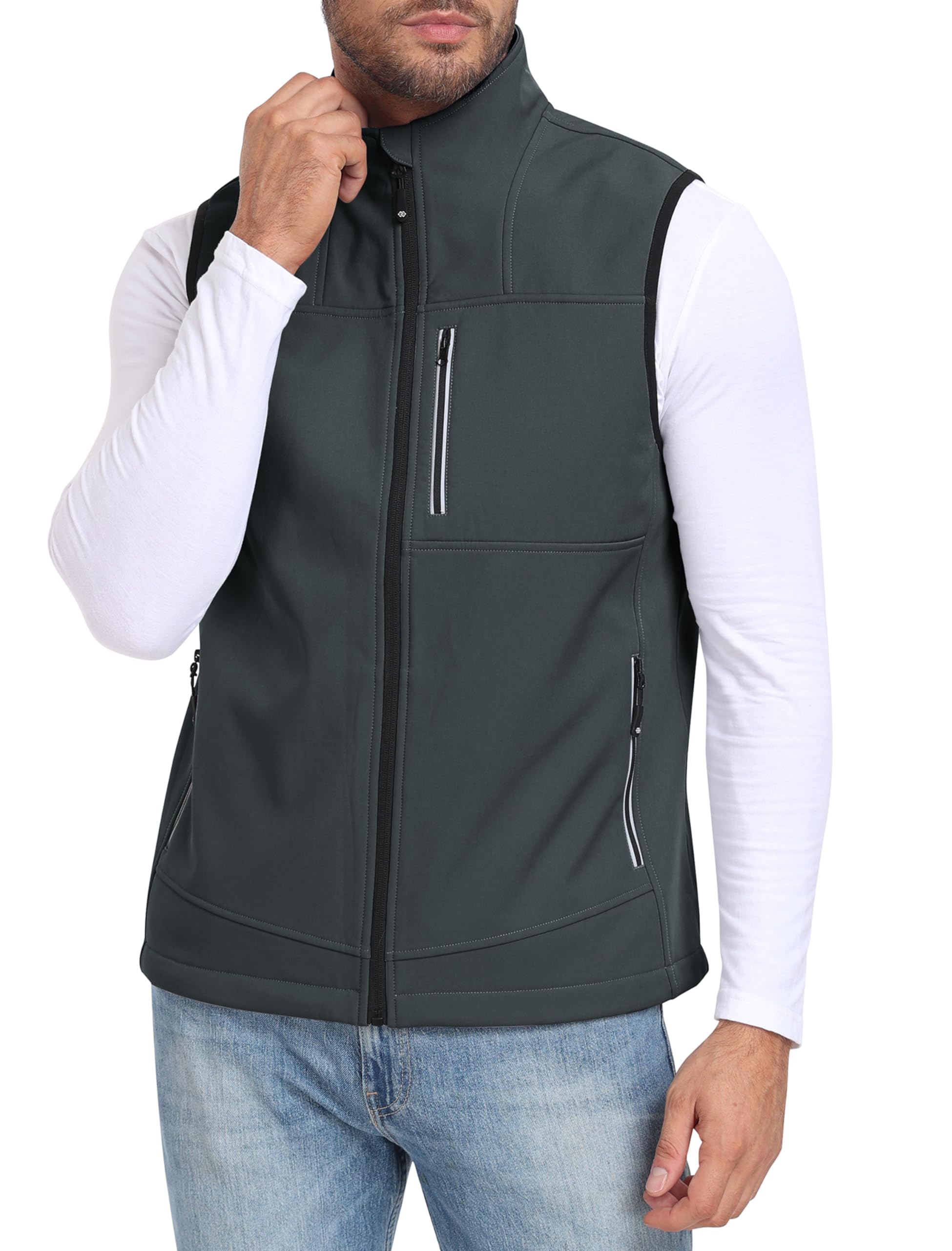 Gilet Sans Manches Homme MoFiz - Léger, Coupe-Vent, Poches Zippées - Idéal Randonnée, Travail, Sport