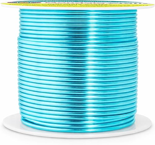 Vista 413 de Mandala Crafts Alambre de aluminio anodizado de calibre 8 para hacer joyas, alambre gris flexible de color de 32 pies, flexible y flexible