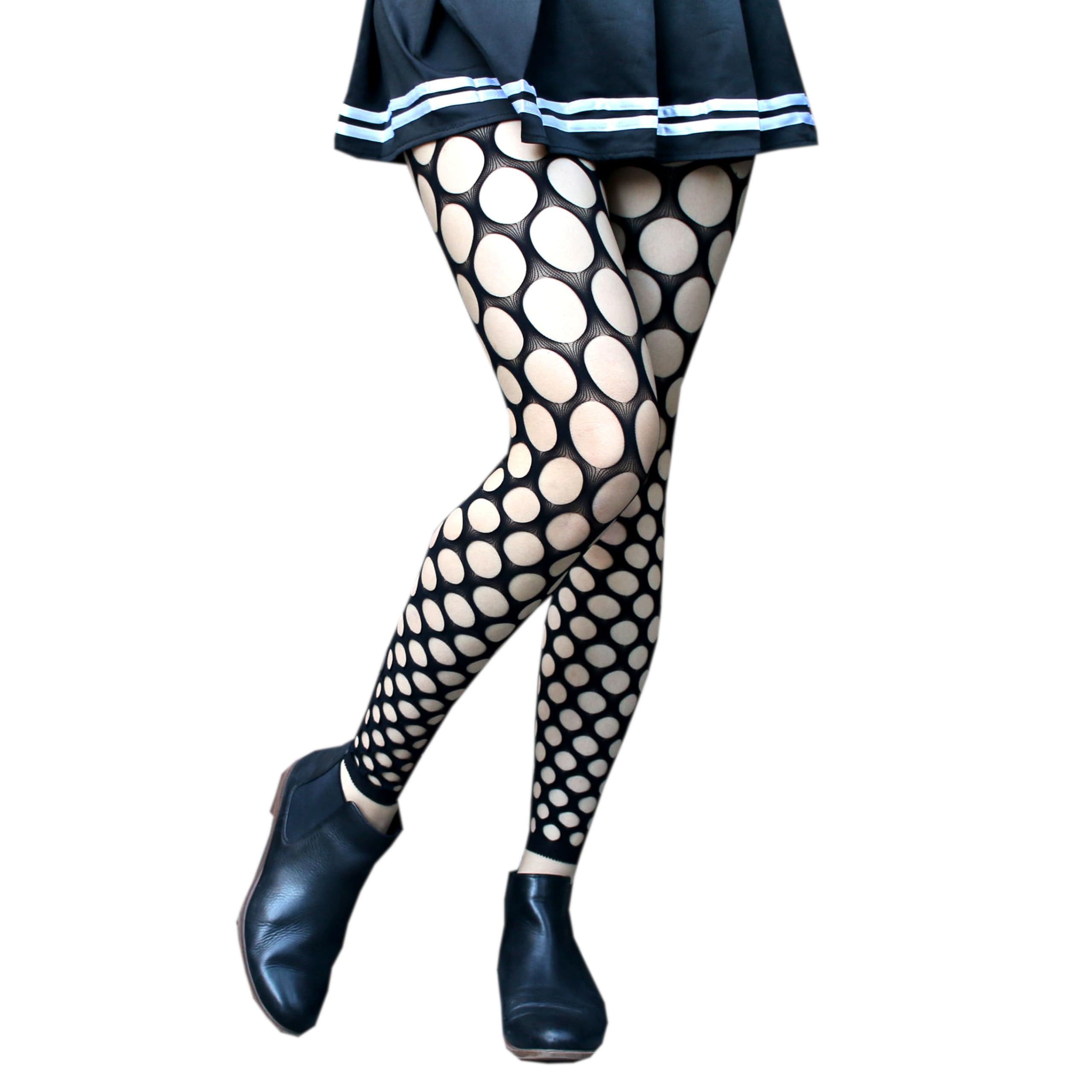 Millennials In Motion Patterned Tights, Fishnet Hole, One size