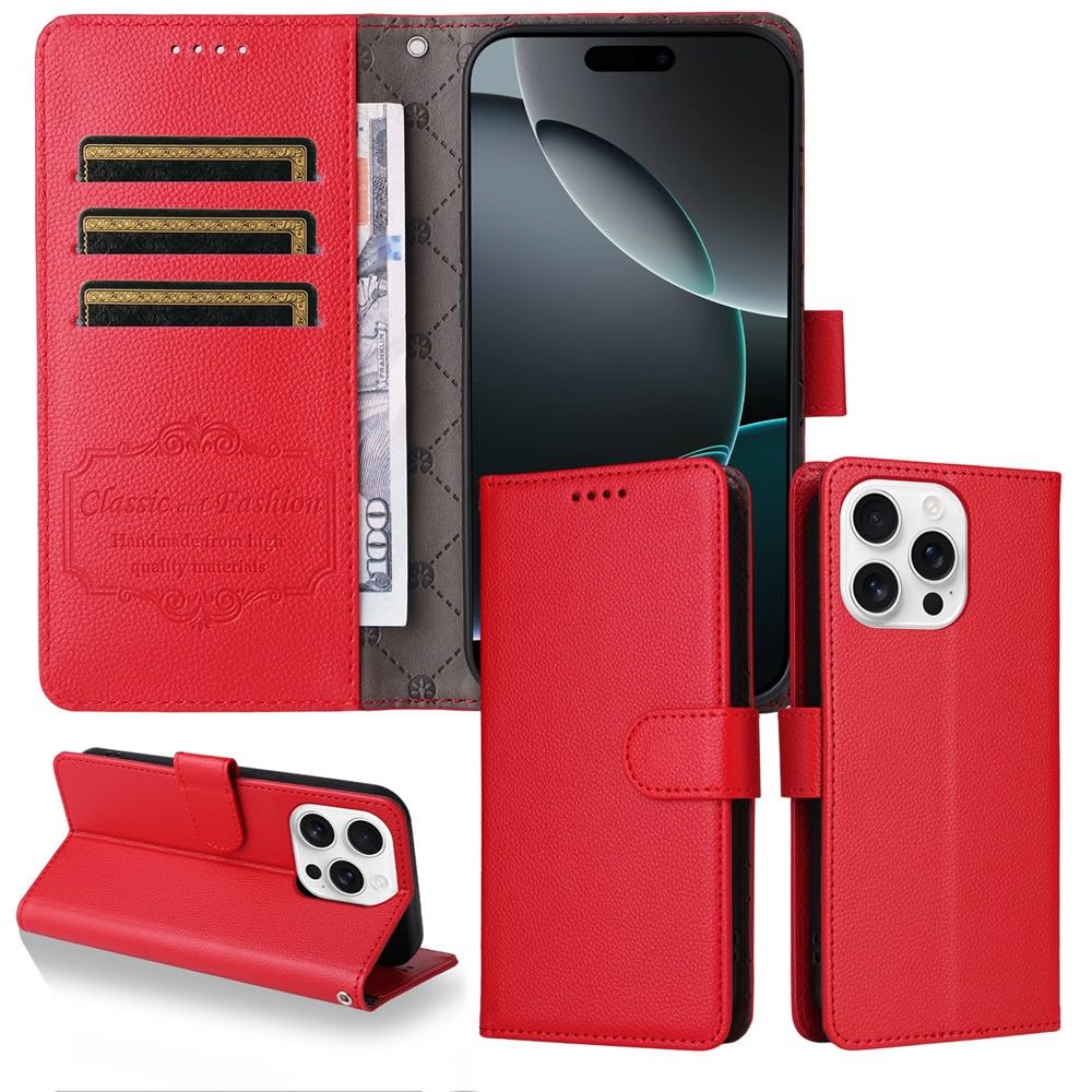 Generic Étui compatible avec iPhone 8 Plus/7 Plus (couleur : violet) Sodt Étui portefeuille à rabat en cuir uni