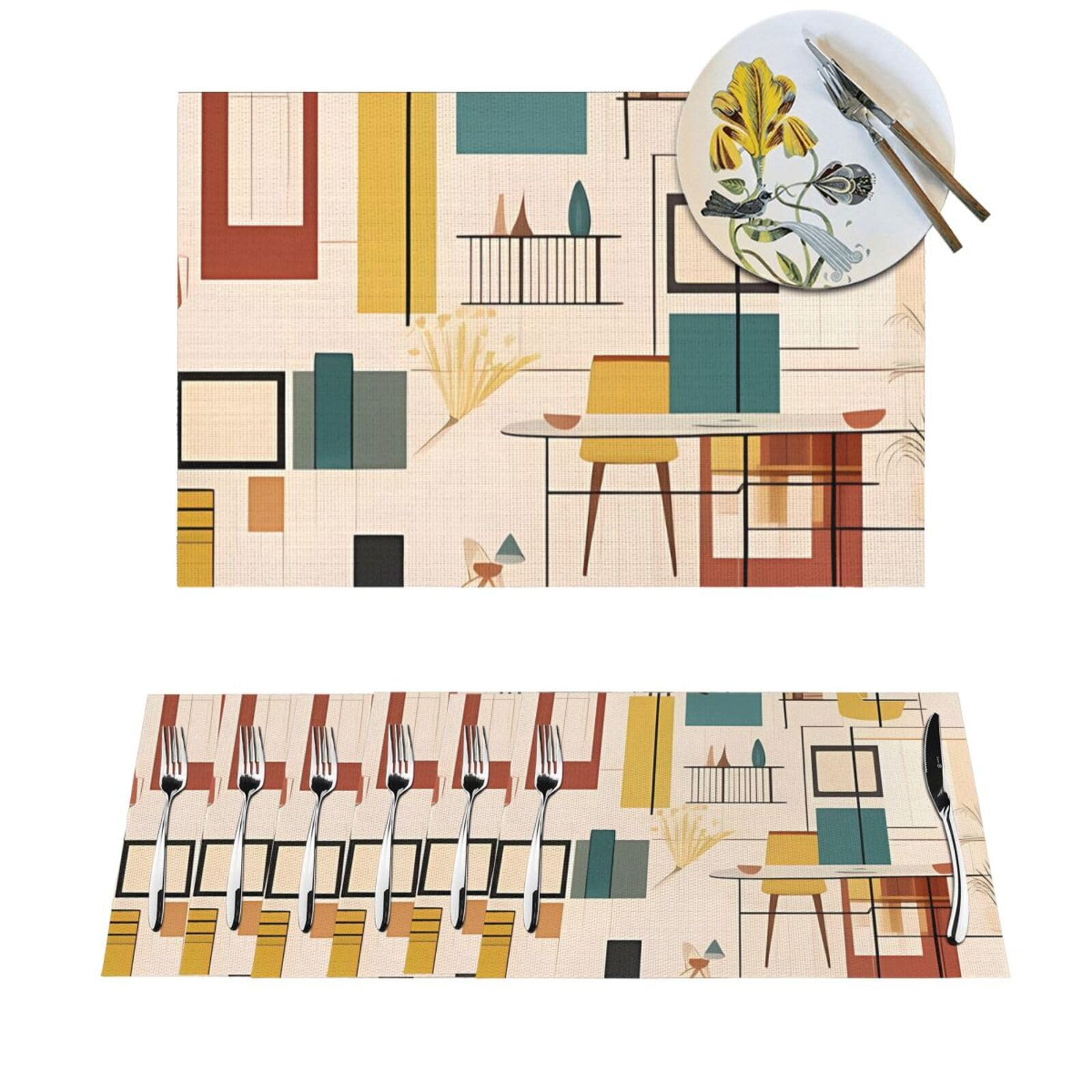 Set de table pour salle à manger et extérieur idéal pour repas de terrasse en été