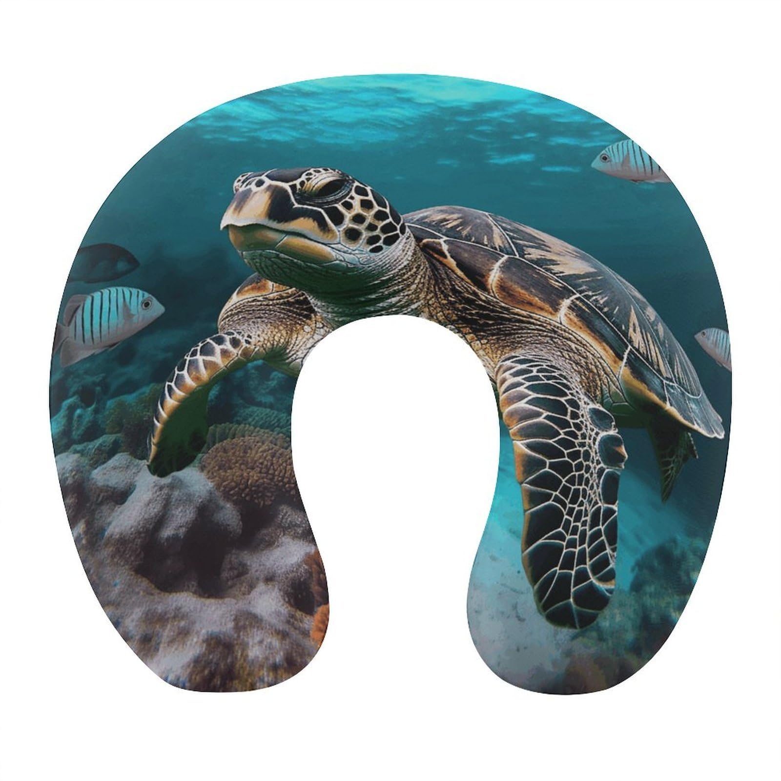 Btcowzrv Style Ocean Animal Turtle U Shaped Neck Pillow Travel Pillows