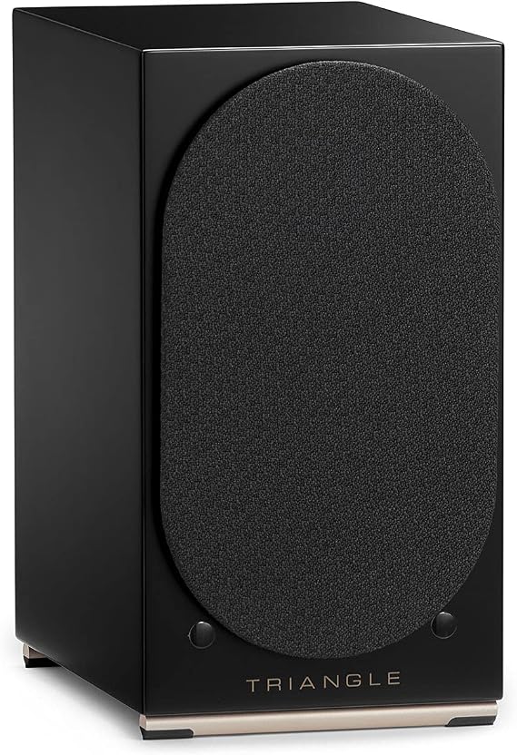 triangle - AIO Twin - Wi-Fi & Bluetooth Active Bookshelf Speakers with 2x50W Amplifier - HD Audio - Phono/Turntable + Optical TV Inputs - 165 x 304 x 235 mm - Black (Pair)