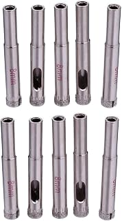 JINGLING 8mm 5/16" Diamond Tile Hole Saw Glass Drill Bits Tools for Stone Pack of 10Pcs