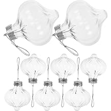 ERINGOGO 8pcs Plastic Christmas Onion Ball Ornaments for Hanging Tree Decorations, Easy to Display Versatile Pet Baubles for Events and Holiday Celebrations