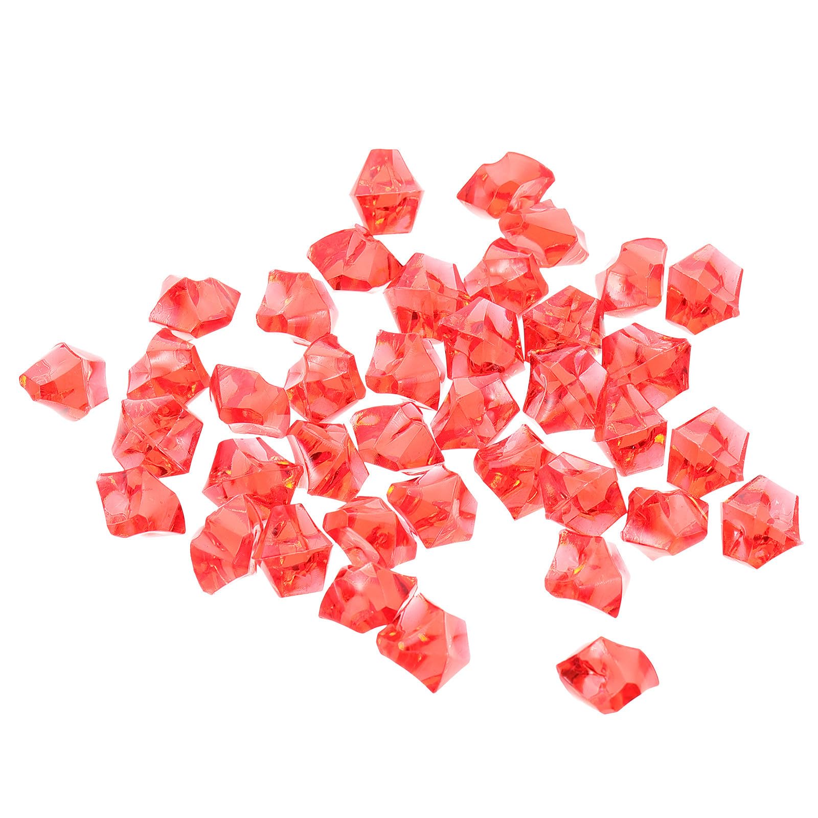 Hielo artificial rojo irregular POPETPOP de adorno para jarrones de boda y fotografía