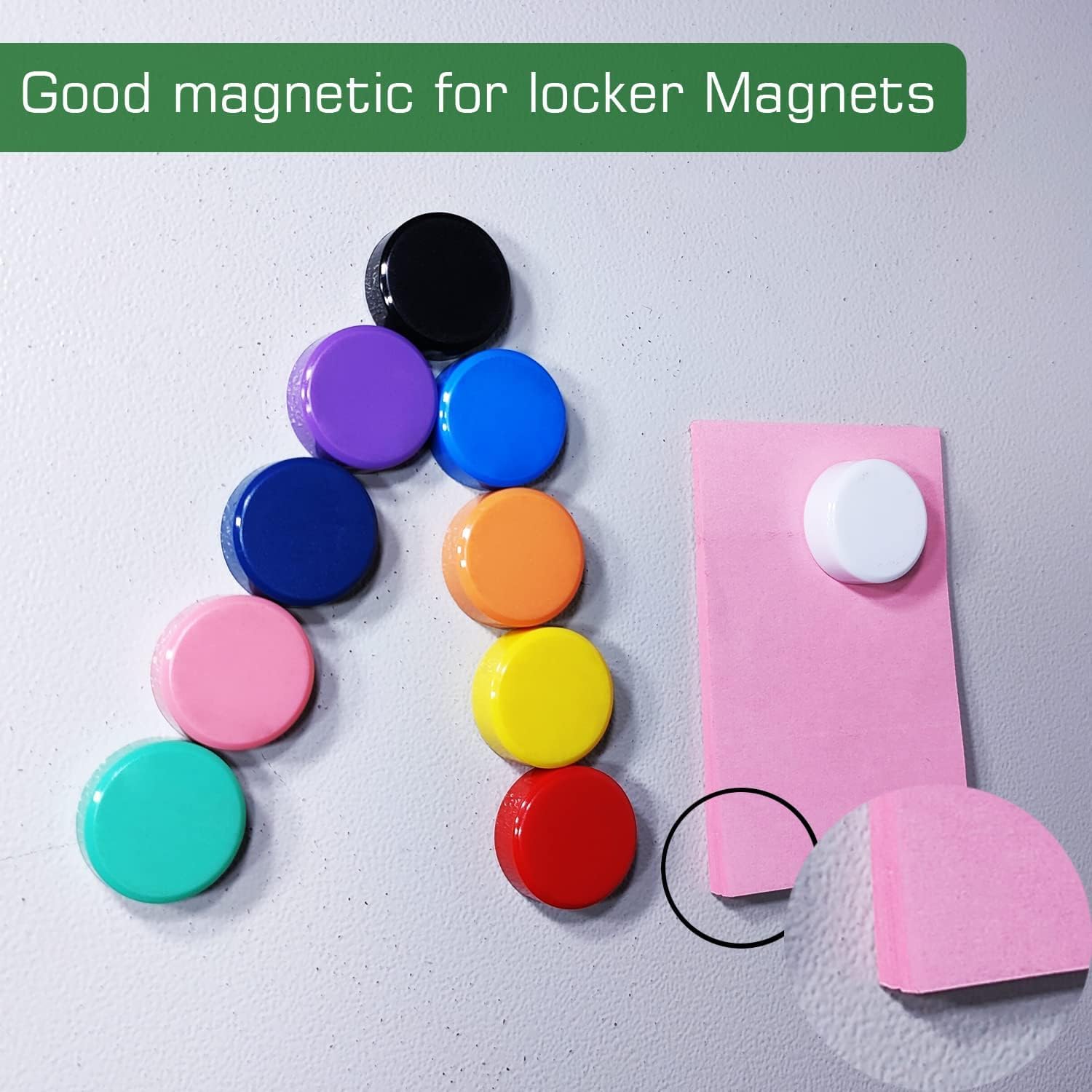 100 PCS 10 Colors Fridge Magnets,Round Magnets for Whiteboard, Cute Small Magnet, Mini Refrigerator Magnets Whiteboard Magnets Colorful Locker for Home Classroom Teachers Offices image 2