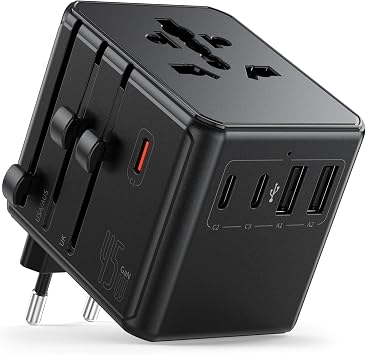 Universal Travel Adapter, 8-in-1, 45W GaN International Power Adapter