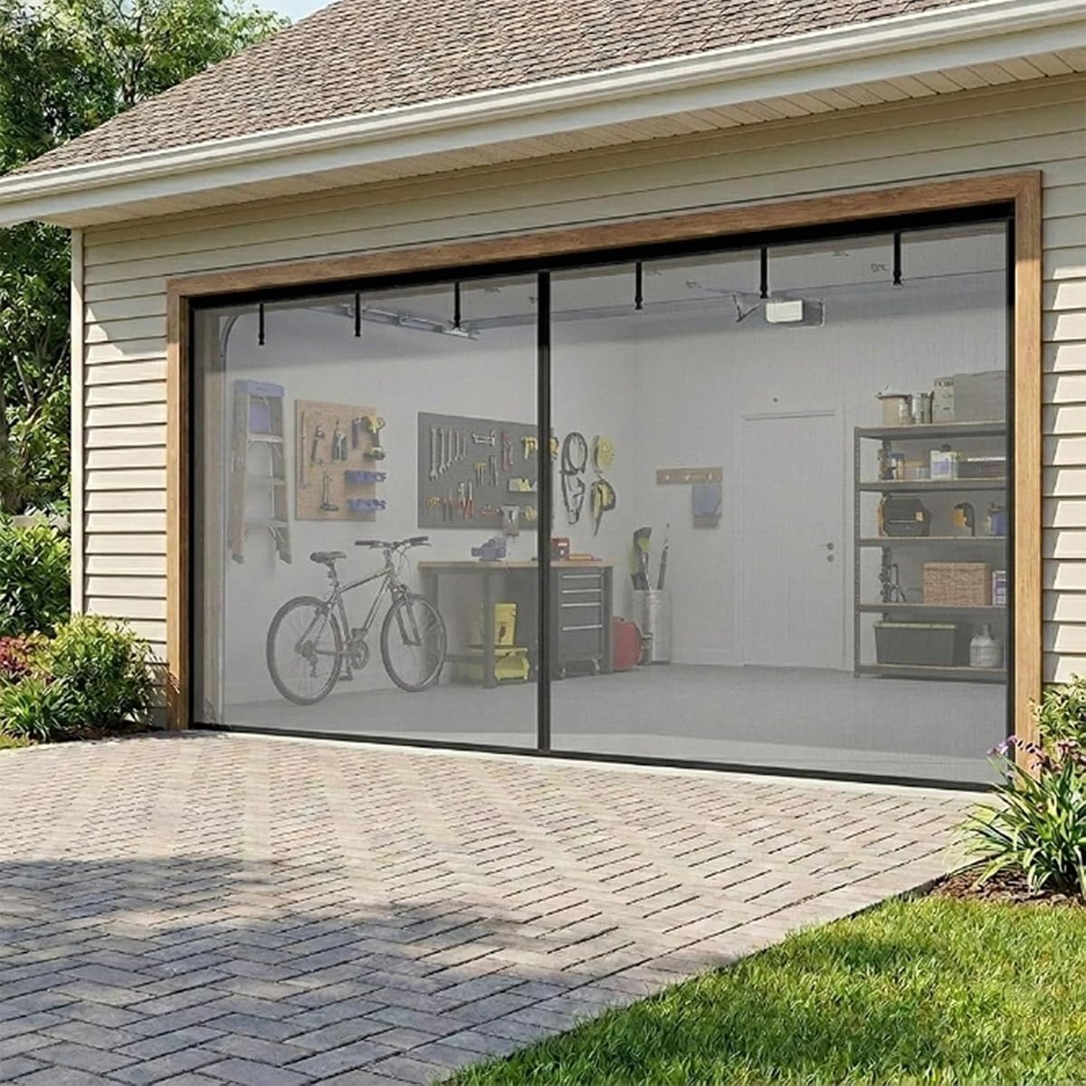 Garage Door Screen, Reinforced Fiberglass Garage Screen