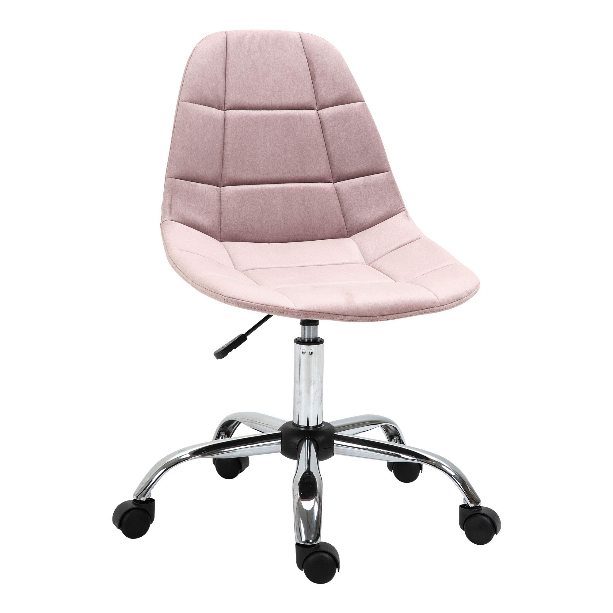 Vinsetto Sedia da Ufficio Girevole Ergonomico, Regolabile, Rosa
