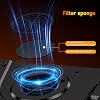 IETS GT300 Upgraded Laptop Cooling Pad with Adjustable Stand, Turbo Boosted Cooler for Rapid Cooling 10-17inch Gaming Laptop, Flexible Sealing Ring,Featuring Air Filtration and USB Hub
