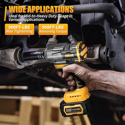 Miniatura 6 de Llave de impacto inalámbrica de 12 pulgada para batería Dewalt de 20 V, destornillador de impacto 10001200N.m, pistola de impacto eléctrica sin