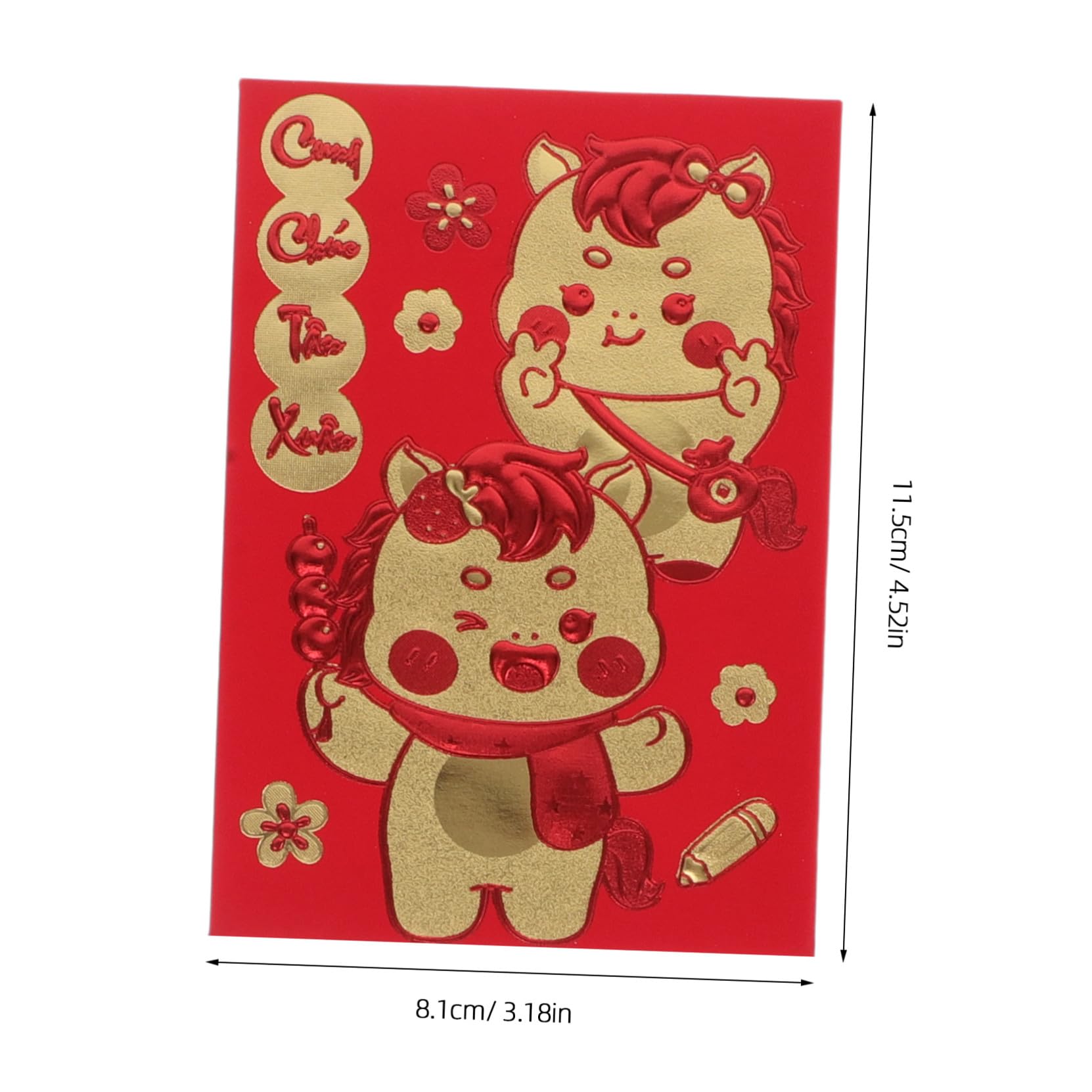 Angoily 360 Pezzi Buste Rosse Piccole Cinesi per Capodanno Design Tema Cavallo per Festa Stagionale Matrimoni e Compleanni per Regalare Soldi Fortunati