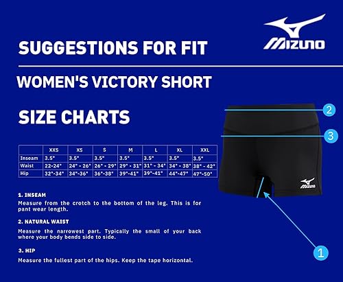 Miniatura 5 de Mizuno - Pantalón corto Victory de vóleibol, entrepierna de 3.5 pulgadas