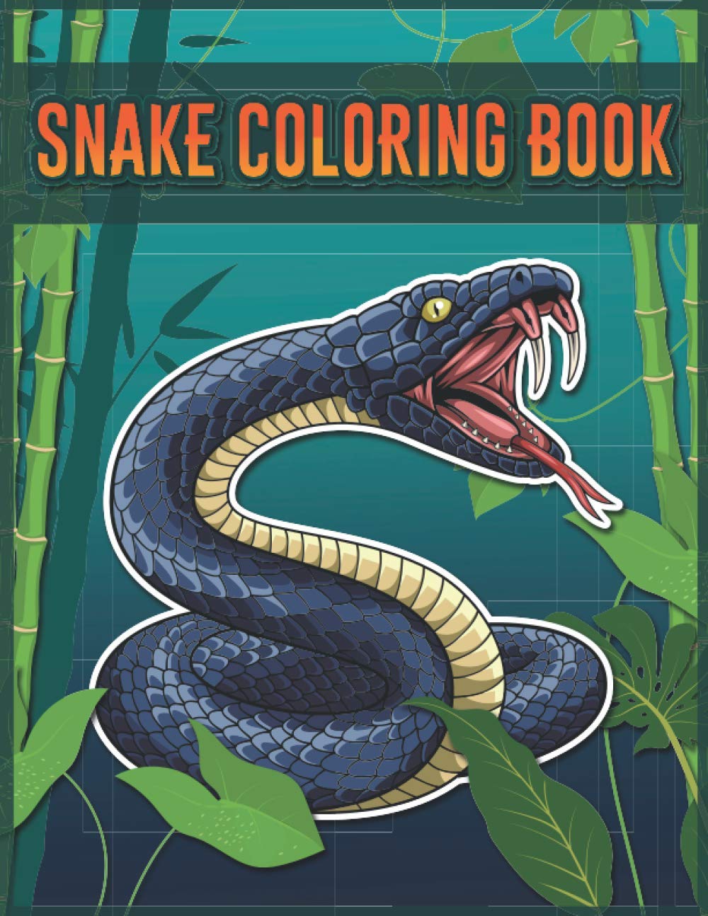 Snake Coloring Book: 30 Snakes coloring pages for kids