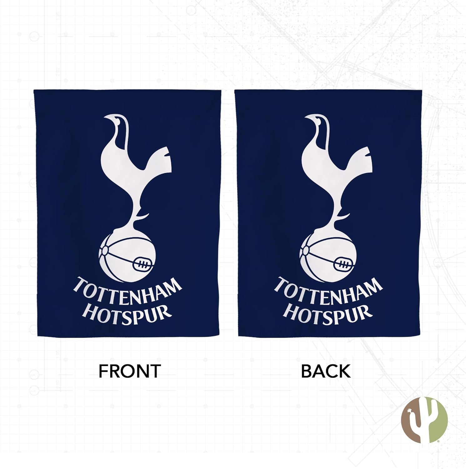 Desert Cactus Tottenham Hotspur Football Soccer Banner Flag - 40 x 30 inch Double-Sided 3-Ply Banner for Indoor/Outdoor Use, Durable College Spirit Flag (House Flag A) - Image 2