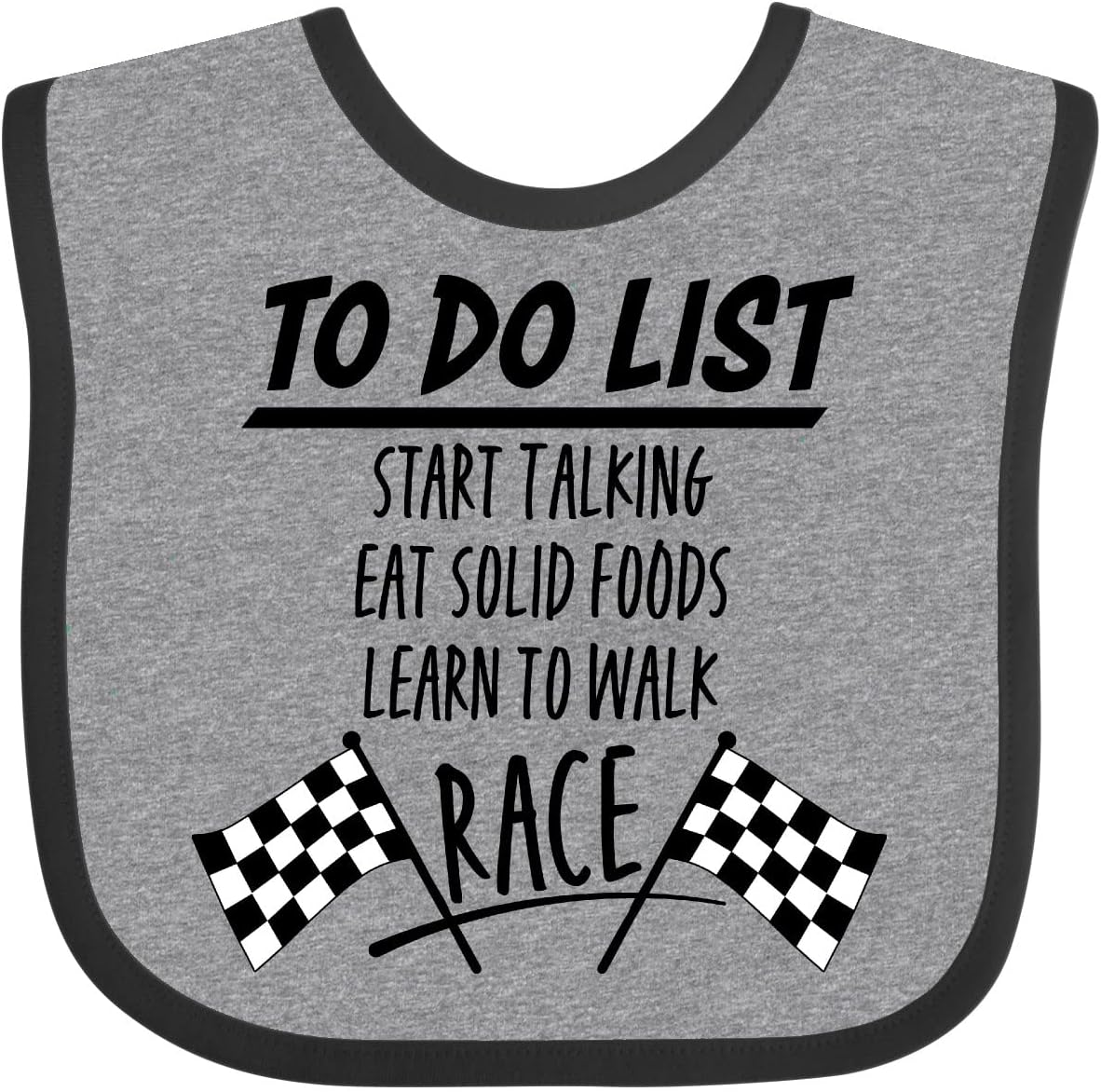 inktastic To Do List Funny Racing for Baby Baby Bib