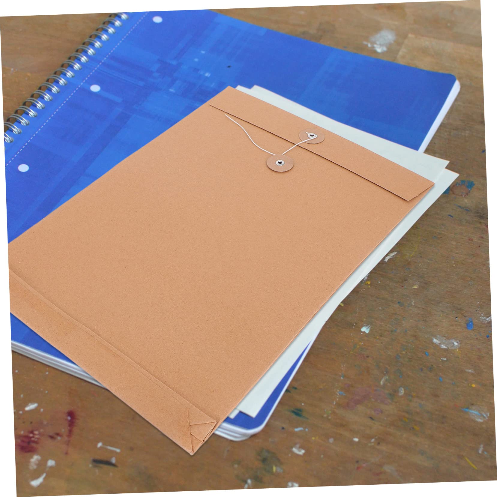 OSALADI 25pezzi Cartella Portadocumenti in Carta Kraft Organizer Per Documenti Busta Formato Leggera Ed Elegante Per Ufficio Scuola e Viaggi Lavoro
