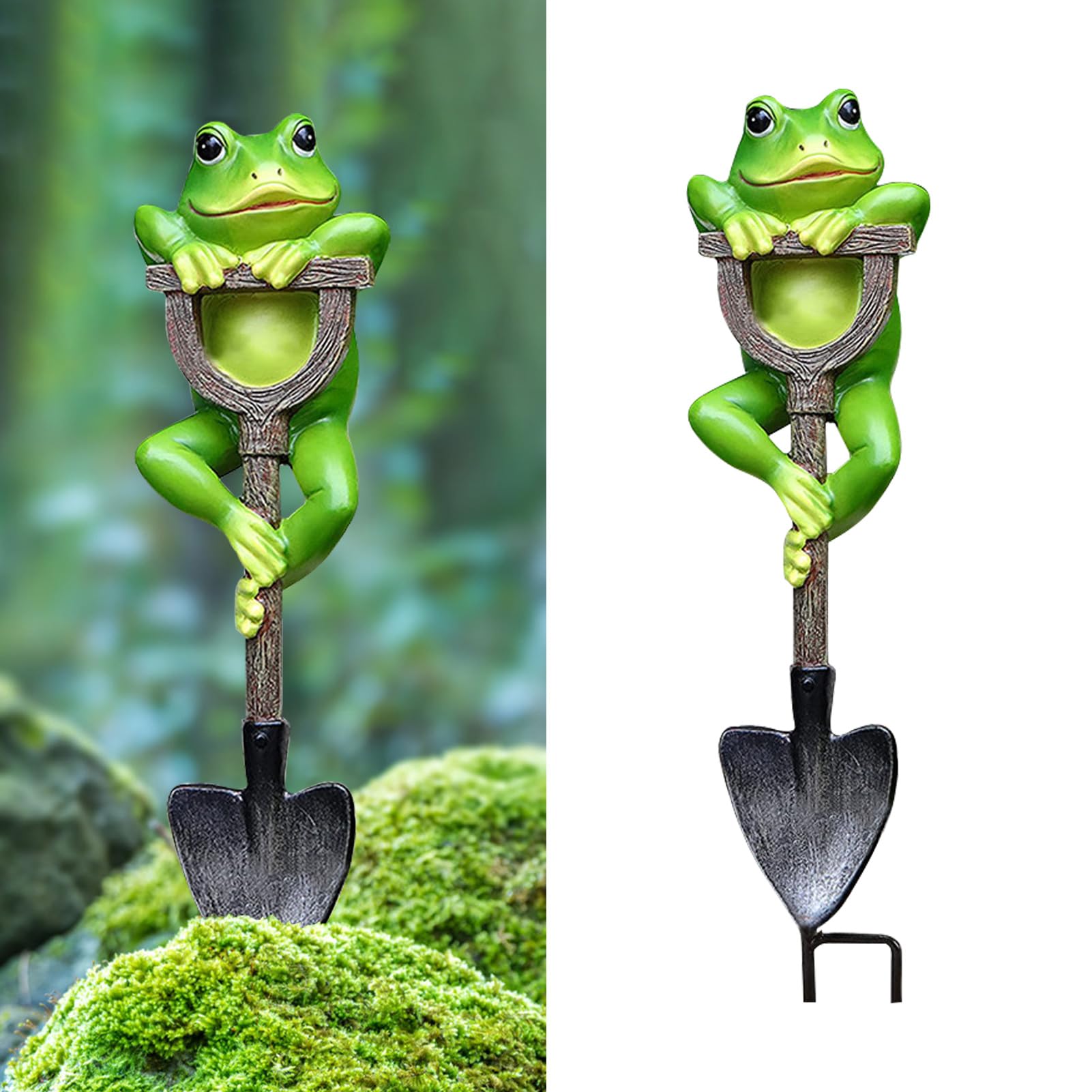 Hekasvm Gartenfiguren Frösche – 3-teiliges Set Niedlicher Frosch-Figuren Für Garten-Deko