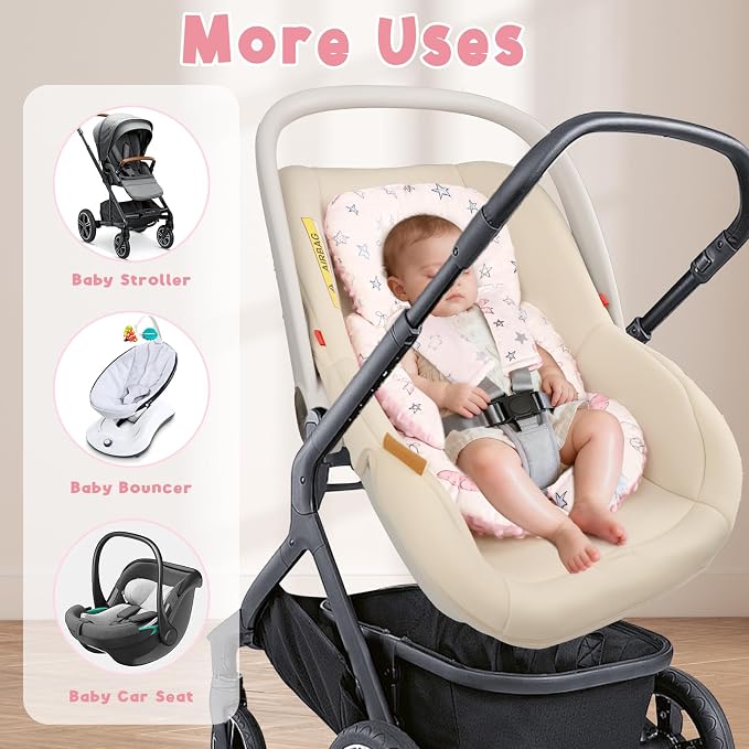 Inserto reversible para asiento de bebé con soporte miniatura 7