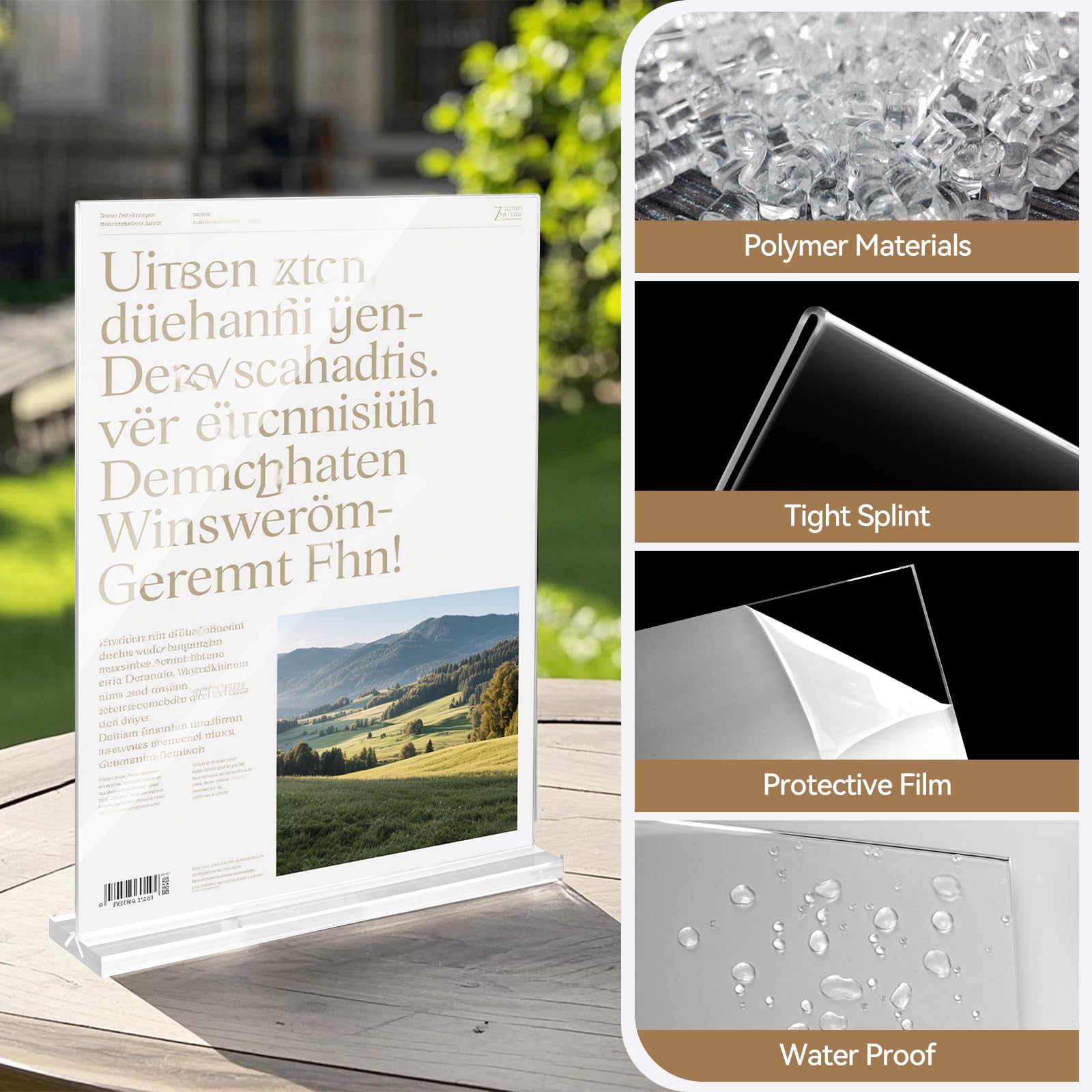 HOMIKLSA 2 Pièces A4 Présentoir De Table, Présentoir D'étiquettes