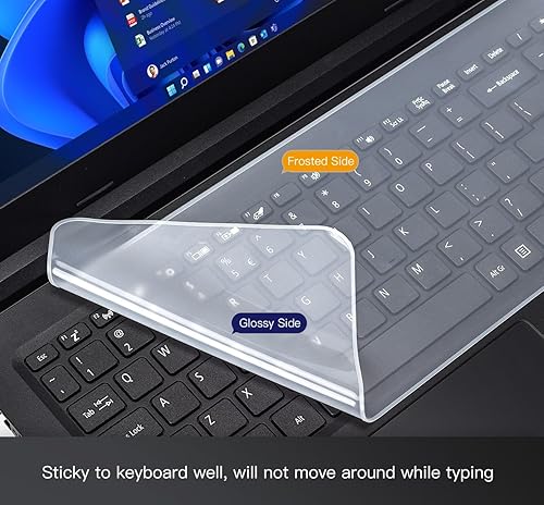 Miniatura 3 de Funda universal de teclado para portátil de 15.6 pulgadas y 17.3 pulgadas, ultradelgada de silicona impermeable, protector de teclado, transparente