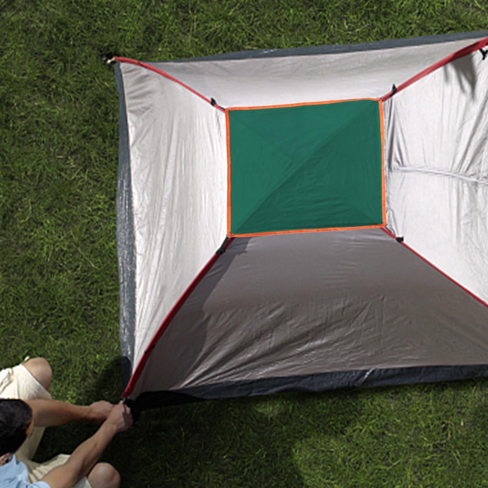 Zeltabdeckung Wasserdicht - 210T Silberbeschichtet Mit Reflektor