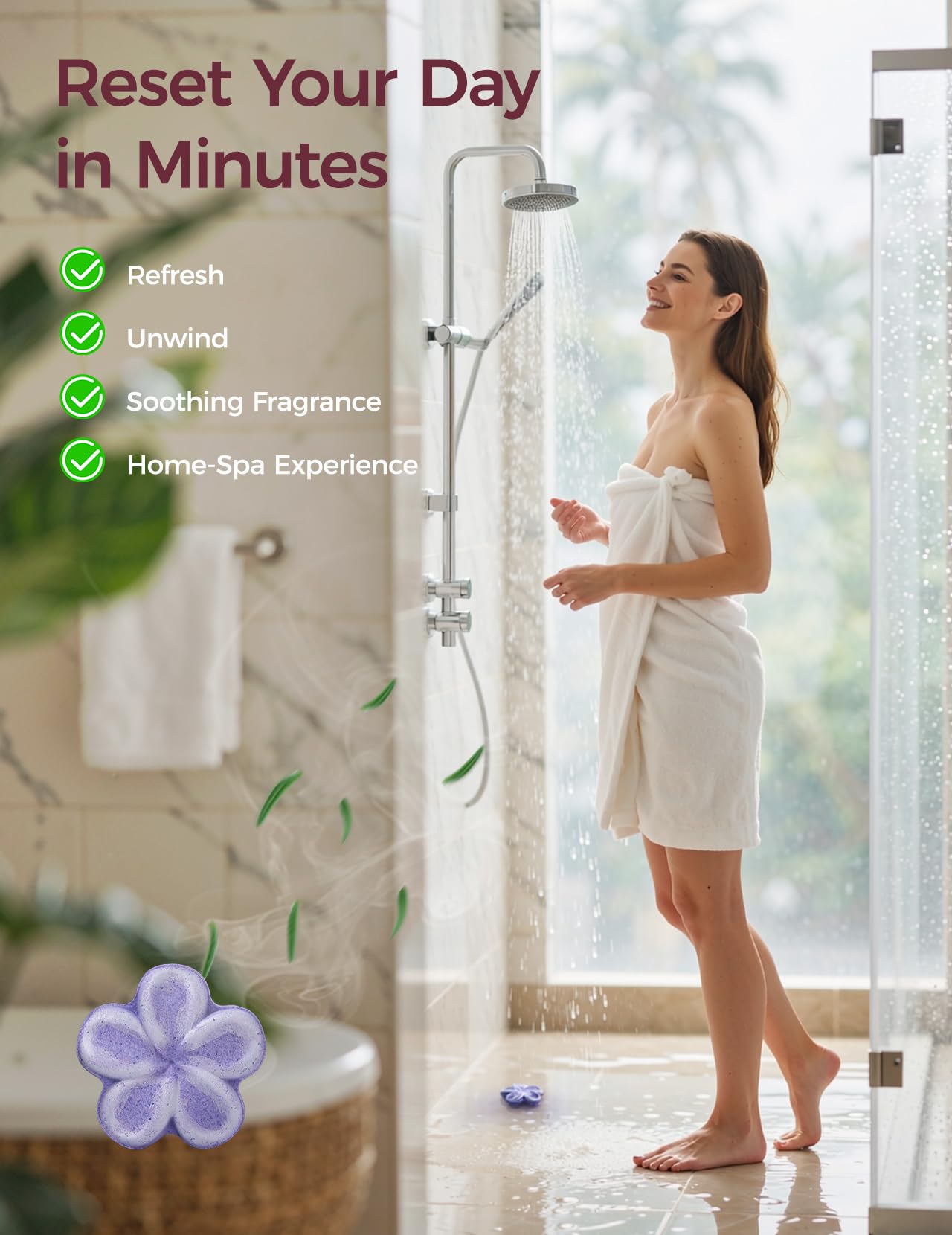 Momcozy Shower Steamer zestaw 14 sztuk z 7 kwiatowymi bombami pod prysznic dla kobiet, tabletki pod prysznic, relaks wellness w domu, idealny pomysł na prezent, prezent bożonarodzeniowy dla mamy