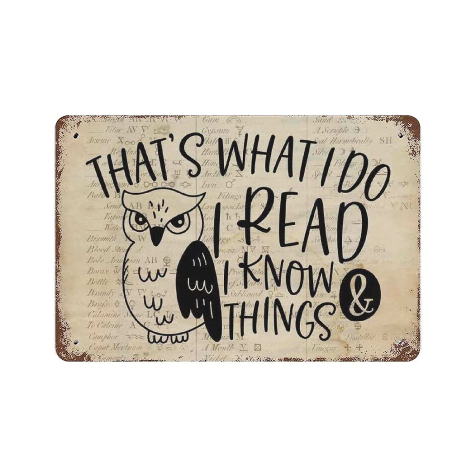 AOOEDM That's What I Do Vintage Metal Tin Sign for Home Coffee Shop Office Wall Art Metal Poster Garage Decor Man Cave Sign Inspirational Quote Wall Decor