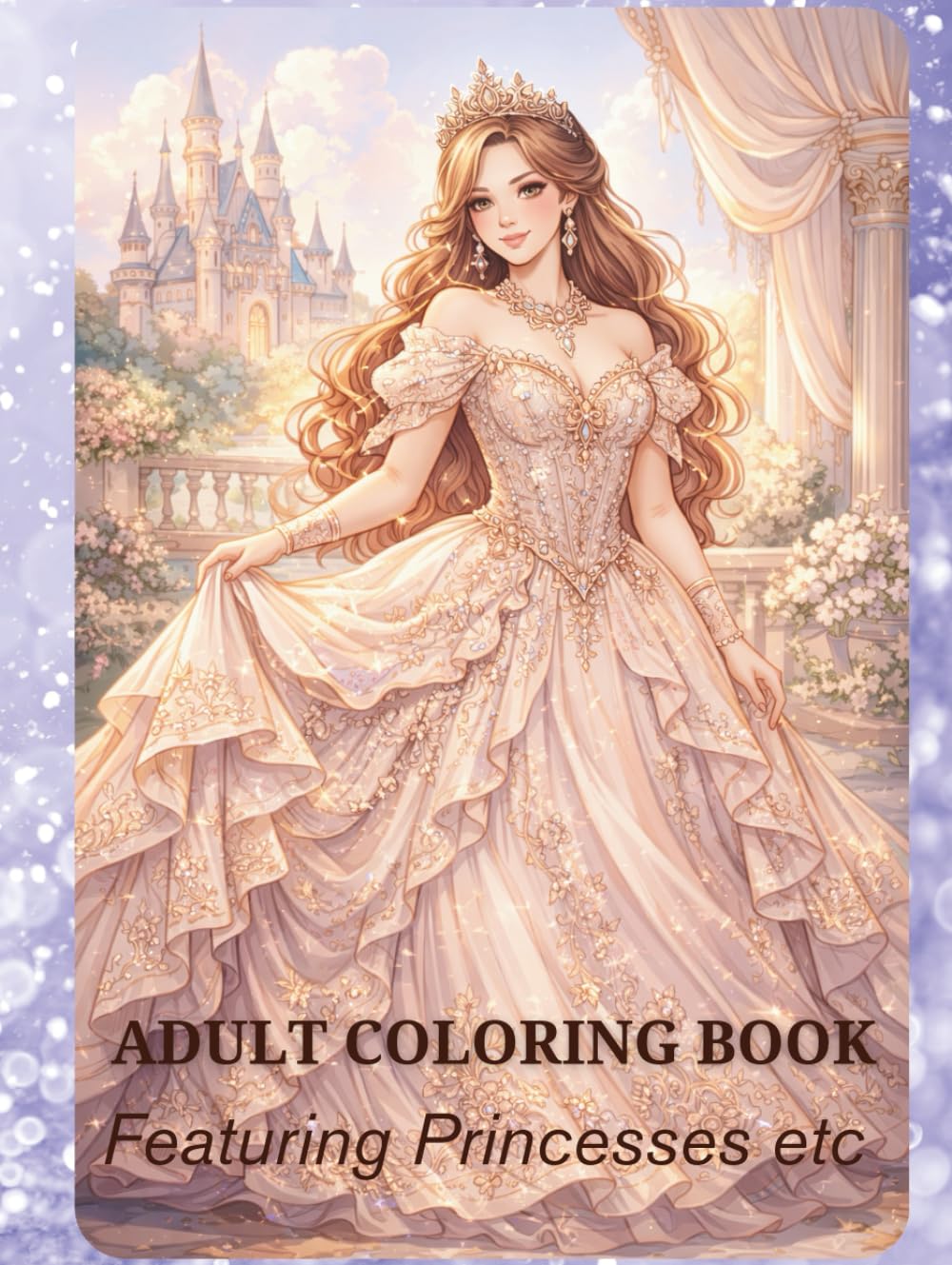 Adult Colouring Book Featuring Princesses etc: Large Print Designs, Images from Fairy-Tales; Fashion and Beauty Illustrations from Victorian and Renaissance times and More!