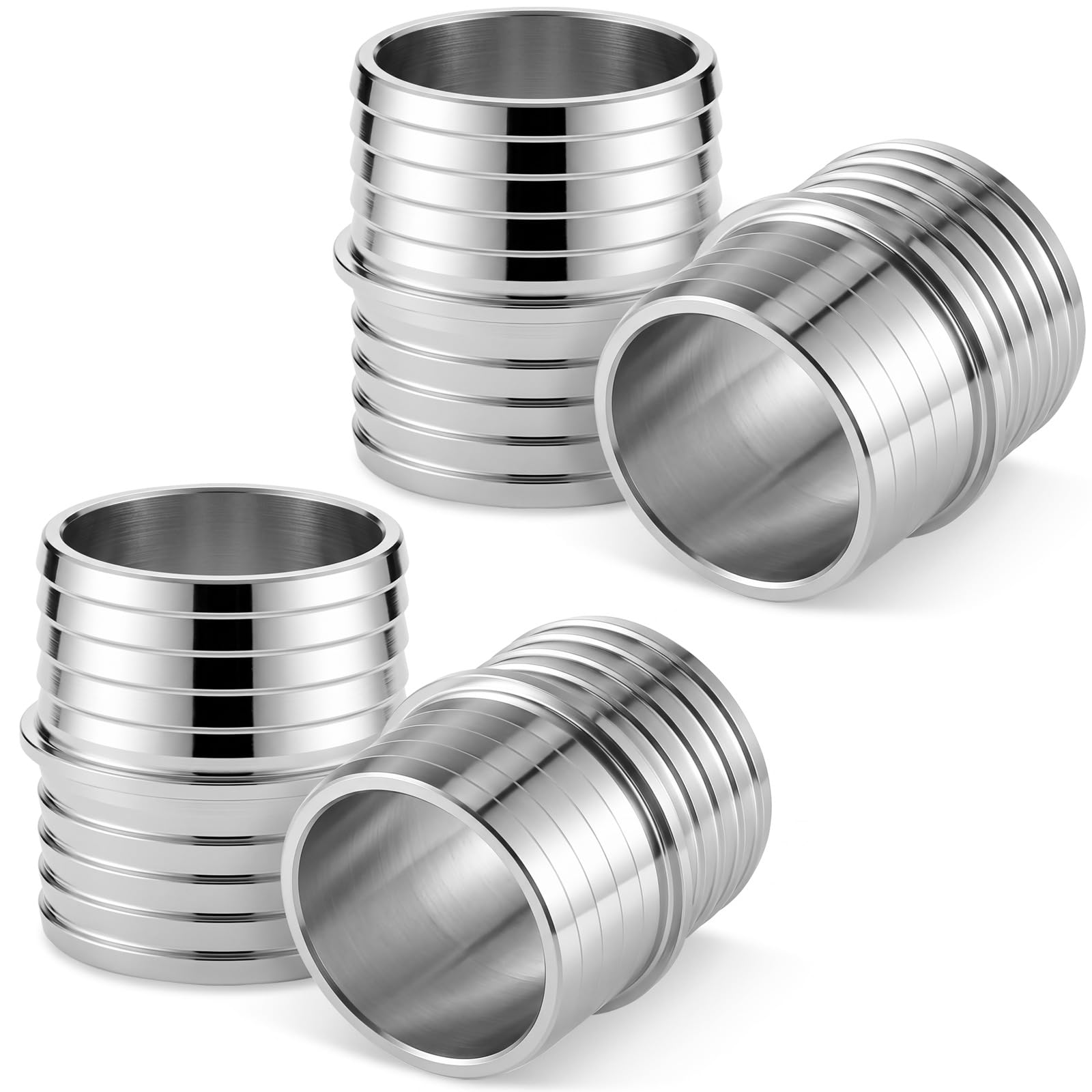 Hicarer 4 Pcs 1-3/4" to 1-3/4" Hose Barb Fittings Hose Barbed Coupler