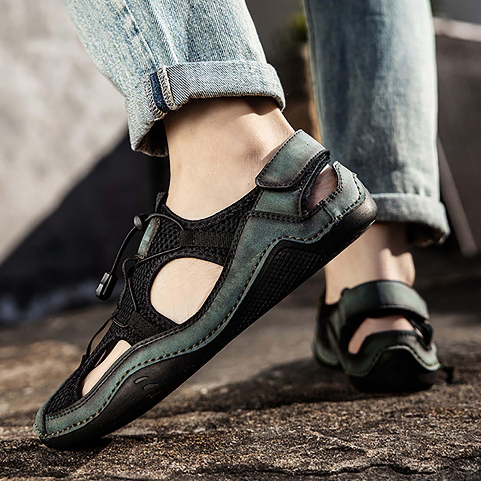 MJGkhiy Sandalias Deportivas Hombre Verano Casual Sandalias Chanclas Sandalias Paseo Transpirable Punta Abierta Sandalias Romanas Pantuflas De Casa Sandalia Con Tira De Senderismo Sandalias De Punta