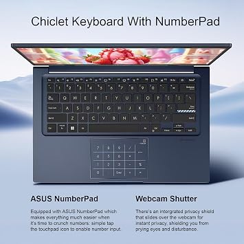 Customized ASUS Vivobook 14 FHD Laptop | Intel 13th Core i3, Up to 4.5GHz | 16GB DDR4 RAM | 256GB PCIe SSD | Windows 11 | Wi-Fi 6E | HDMI | NumberPad | Thin & Light