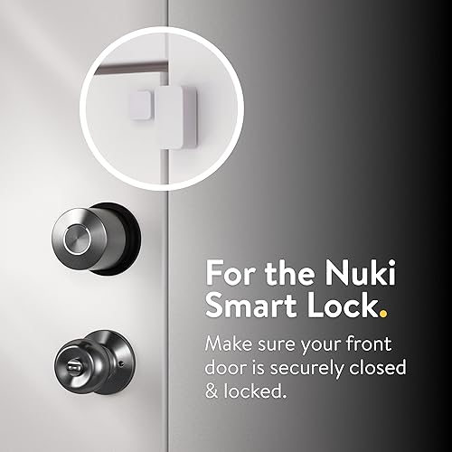 Miniatura 2 de Nuki Sensor de puerta, saber si tu puerta está abierta o cerrada, accesorio de cerradura inteligente, alertas en tiempo real, seguridad adicional