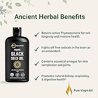 Vista 5 de Micro Ingredients Organic Black Seed Oil, 16 fl oz Cold Pressed from Nigella Sativa Seeds Rich in Thymoquinone & Omega 3 6 9 Immune, Joint