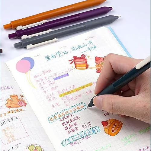 Miniatura 6 de WUXIPREP Juego de 8 bolígrafos para niños bonitos suministros escolares para escribir dibujar y dibujar