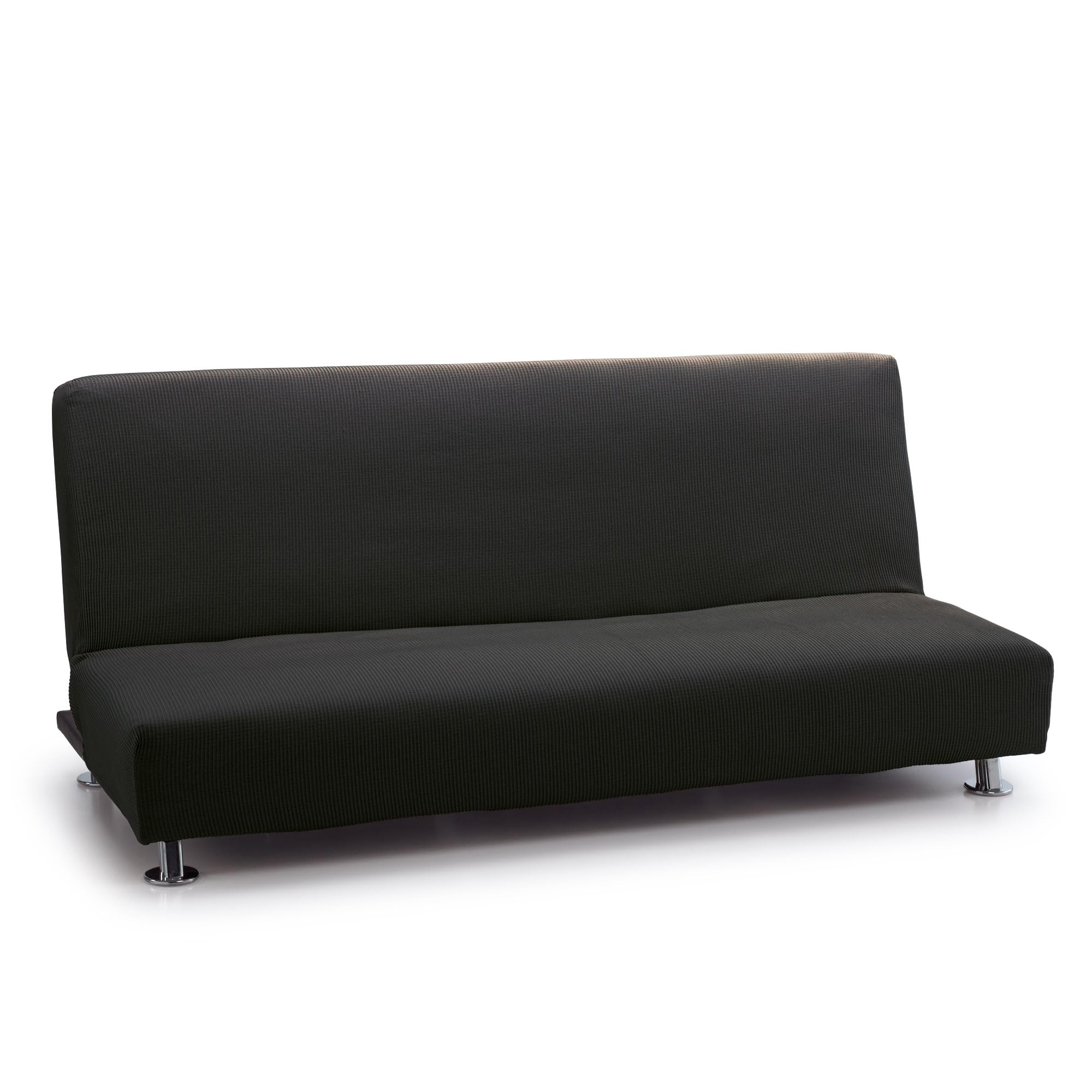 FAVERTI® Elastic Sofa Bed Cover Click Clack Three Seater | Real Model | Black | Universal Sofa Bed Cover | Jacquard Fabric Quality Protector Cotton Feel