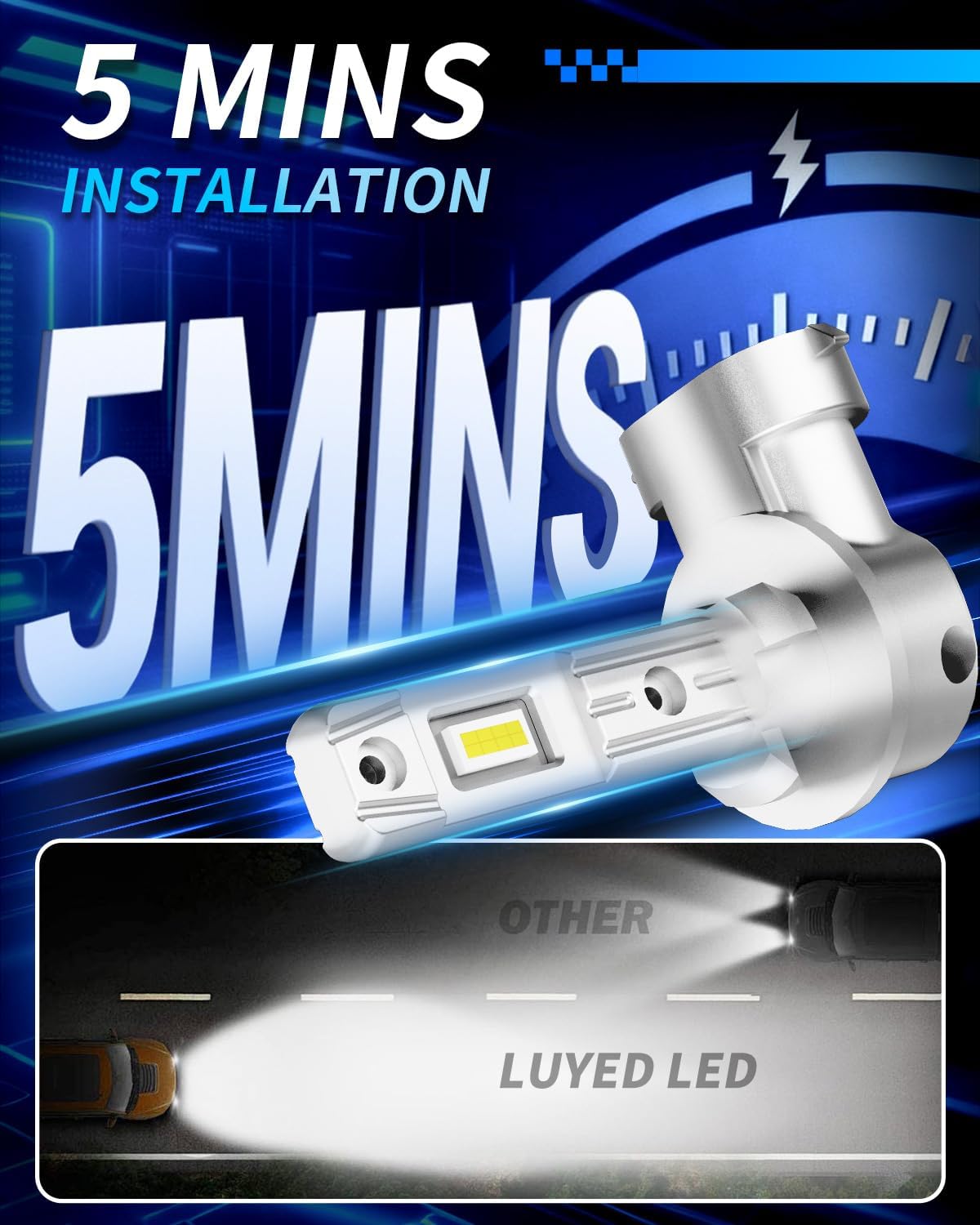 LUYED Fog Lights 880 881 LED Fog Light Bulbs - 899 893 885 Bulbs 20000LM 6500K Cool White - Fog Lights LED Replacement for Car, Pack of 2