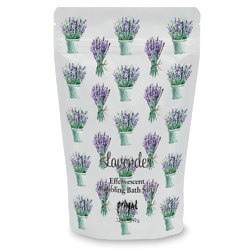 Primal Elements Effervescent Bubbling Bath Salts, Lavender, 12 Ounce