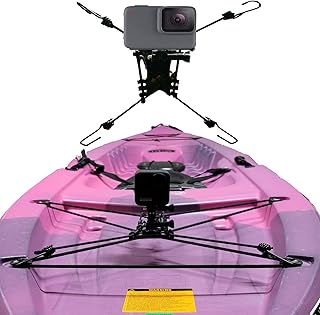 Pmsanzay (3 in 1) Kayak Camera Mount Backstop Chain Link Net Mount for Action Camera (Gopro) /Smartphone/Digital Camera Holder Mounting Bracket, Easily Record All Movements on The Water