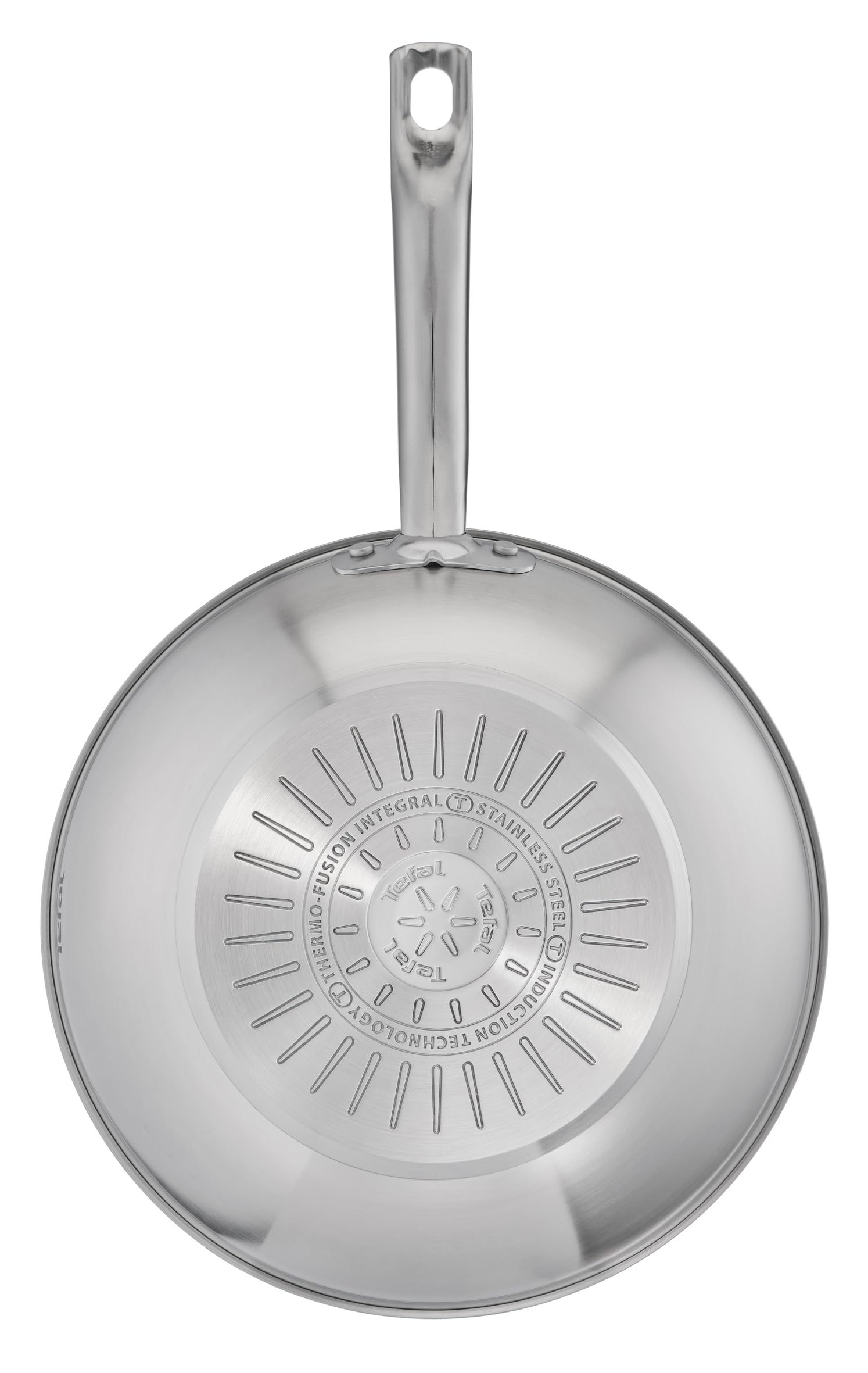 Tefal Virtuoso E4921925 - Padella Wok da 28 cm, per induzione, in Acciaio Inox di Alta qualità, Superficie Non Rivestita, Perfetta Tenuta, Adatta per Forno e lavastoviglie