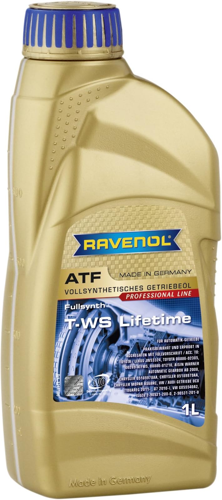 Ravenol J1D2122 T-WS Lifetime Full Synthetic Automatic Transmission Fluid ATF (1 Liter)