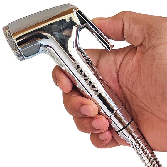 KLOTOS Delta Health Faucet Gun Bathroom faucets Sprayer for Toilet Bidet and Diaper Sprayer Gun with 1.2 Meter Premium Steel Hose and Wall Hook