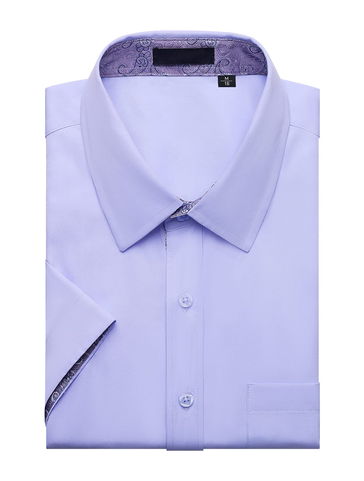 Enlision Camisas para Hombre Manga Corta Casual Camisa de Vestir Formal Camisas Business Camisa Elegante Camisa