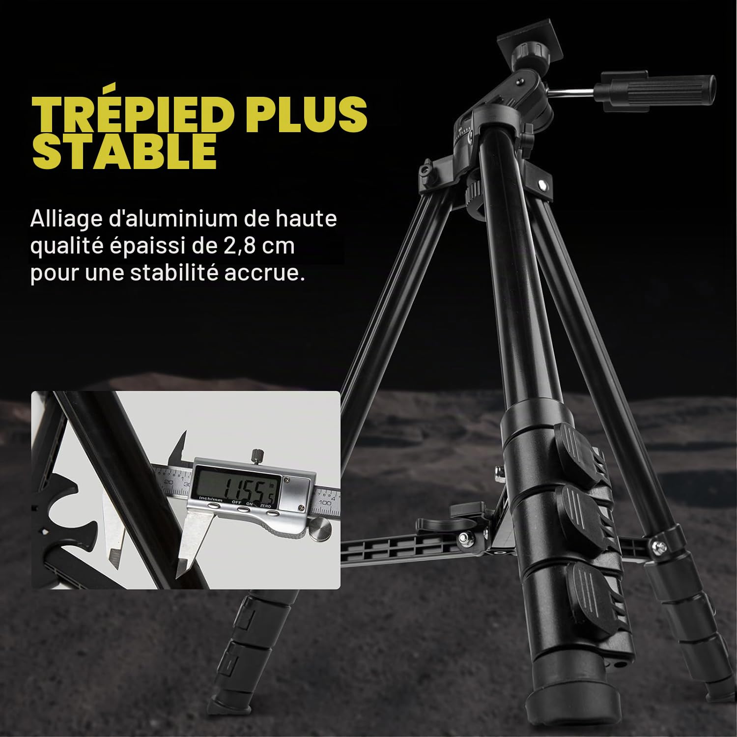 Télescope réfracteur avec ouverture de 80 mm et 500 mm pour adultes, télescope pour enfants débutants avec trépied professionnel et adaptateur de téléphone, sac à dos télescopes portables