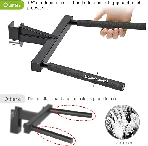 Miniatura 4 de Kipika Y-Shaped Dip Bar for Power Cage with 58" or 1" Hole - Dip Bar Attachments for Home Gym - Heavy Duty Power Rack Attachments - Squat Rack