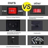 Vista 9 de Yinleader Transformador convertidor de voltaje (110 V a 220 V, 220 V a 110 V) convertidor de transformador elevador/abajo 110/120 voltios - 220/240