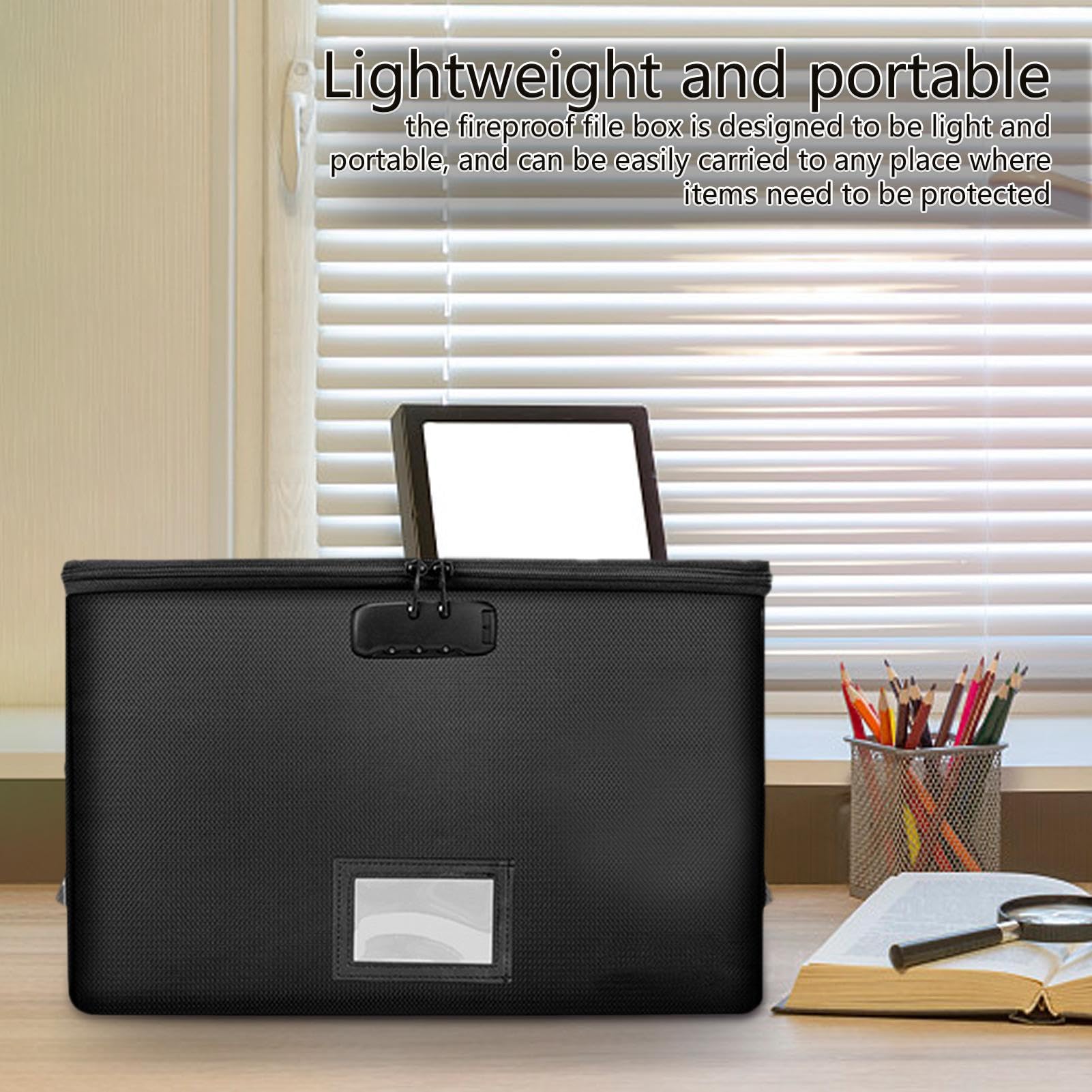 Wasserdichte sichere Box Locking File Box | Feuerbeständige | Dokumentenorganisatorgehäuse | Durable versiegelten Lagerbehälter mit Griff | Großes tragbares Archivierungssystem für Rechts