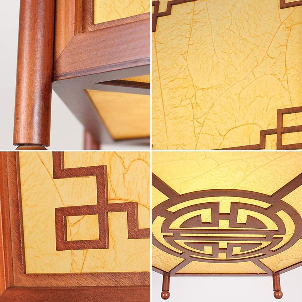 LIOONS Chinese Lanterns, Solid Wood Hexagonal Palace Lantern Antique Lantern PVC Shade Hanging Lantern Indoor Lighting